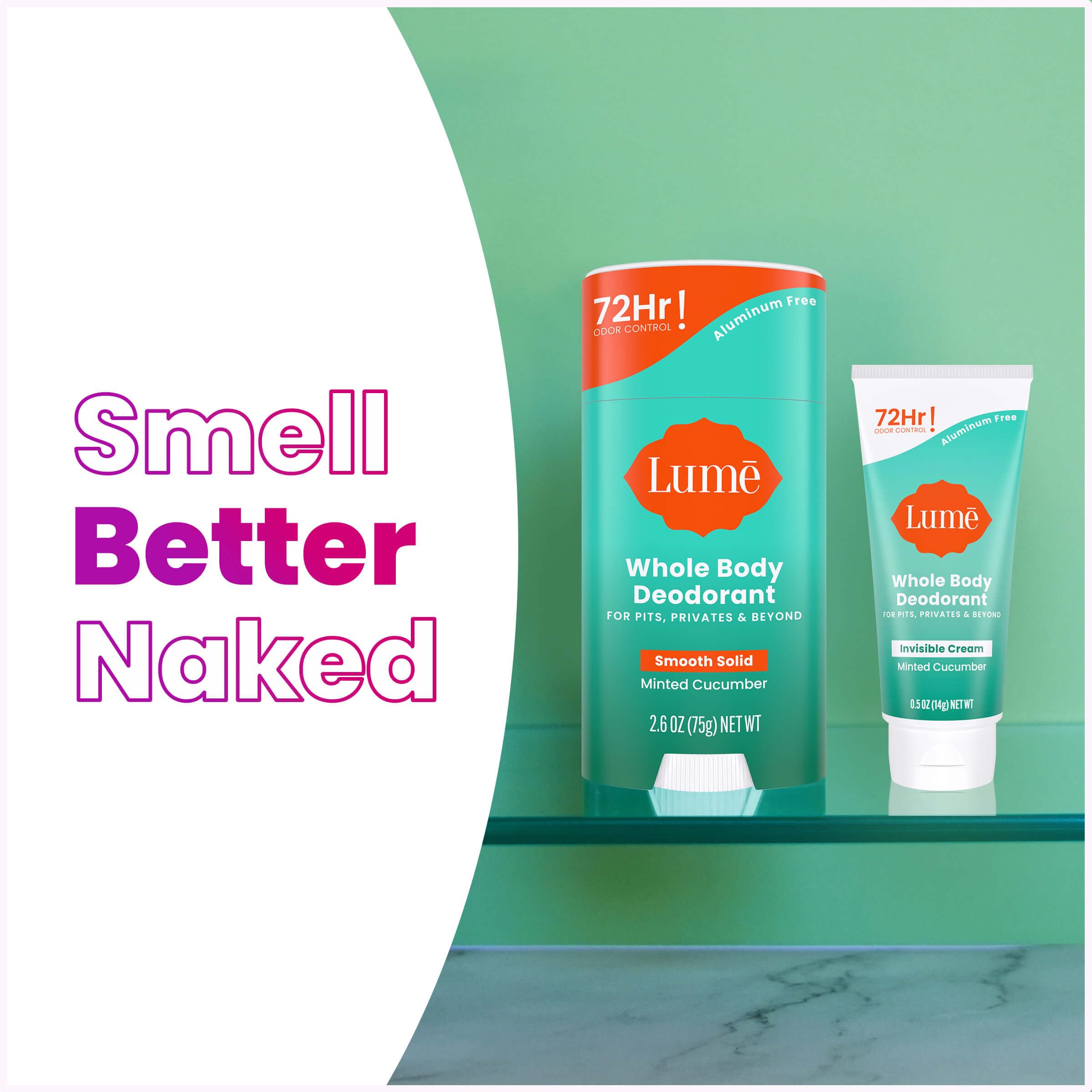 Lume tube and stick bundle showcases dual packaging for versatile odor management.
