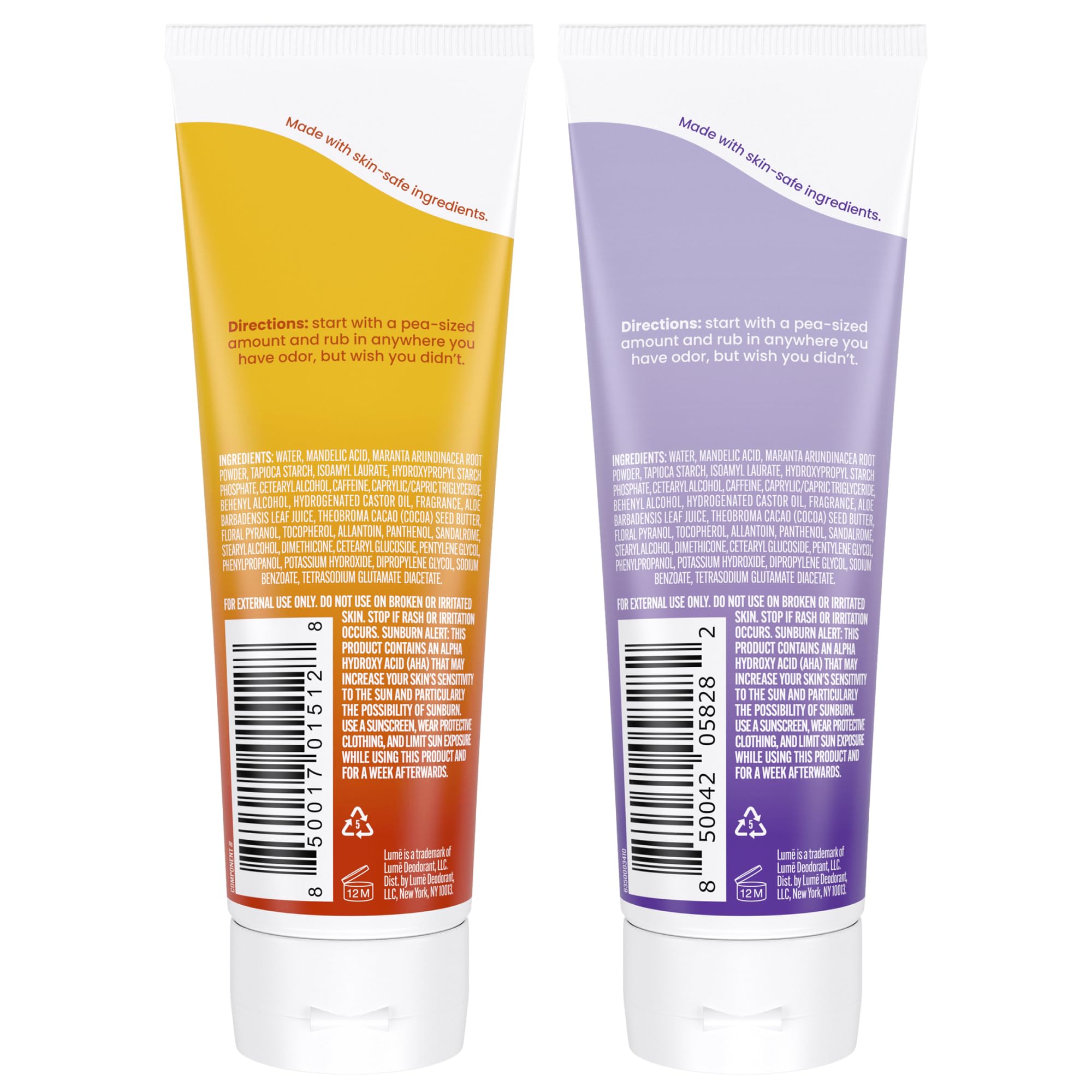 Lume Whole Body Deodorant 2-pack display ready for travel and daily use.