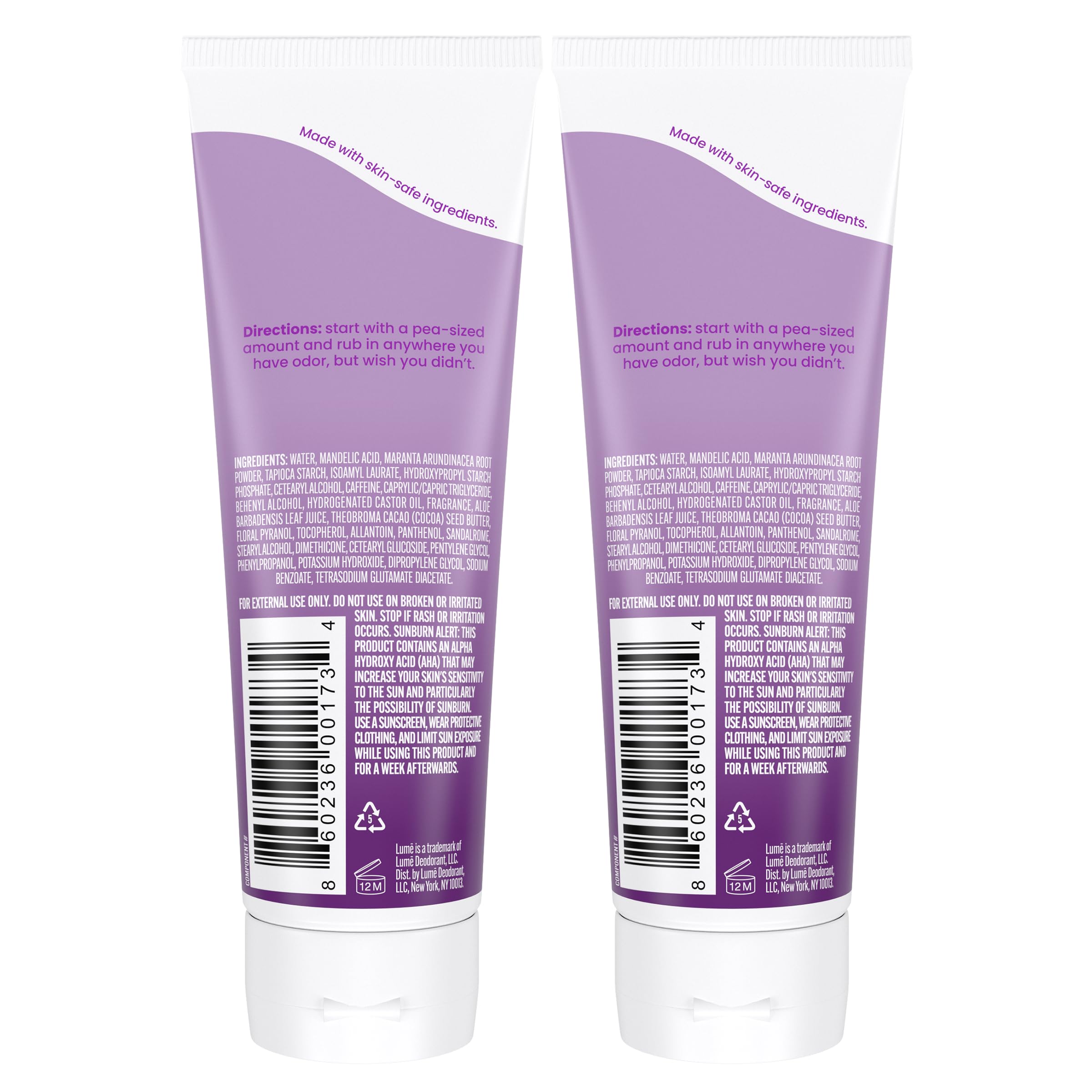 Lume Lavender Sage application demonstrates glide-on comfort for odor control.