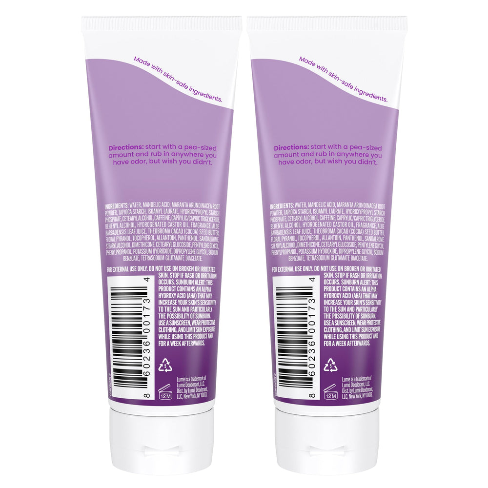 Lume Lavender Sage application demonstrates glide-on comfort for odor control.