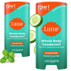 Lume Minted Cucumber stick on display for all-day odor control.