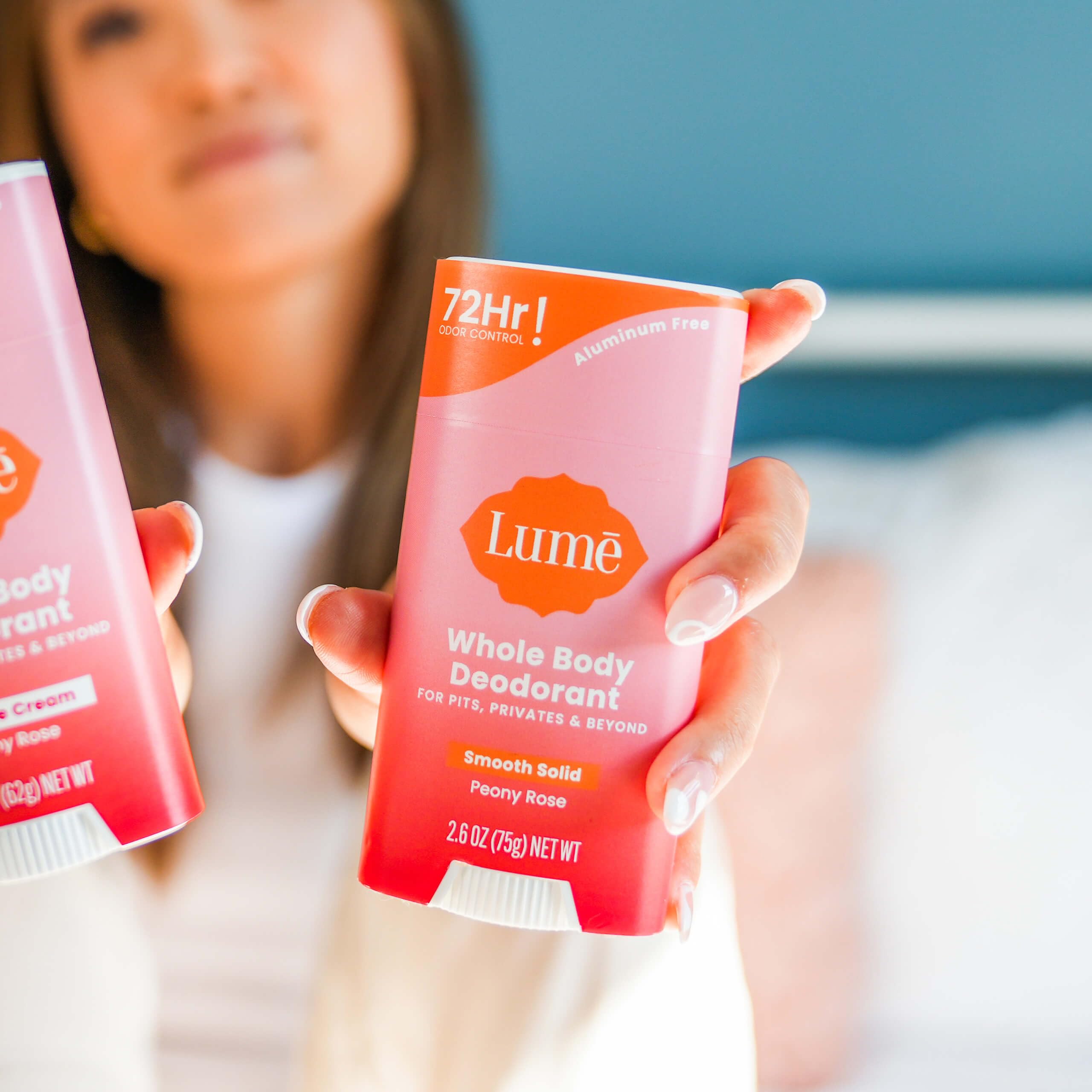 Lume smooth-glide application on underarm demonstrates comfortable use.