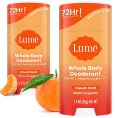 Lume whole body deodorant smooth solid stick delivers all-day odor control