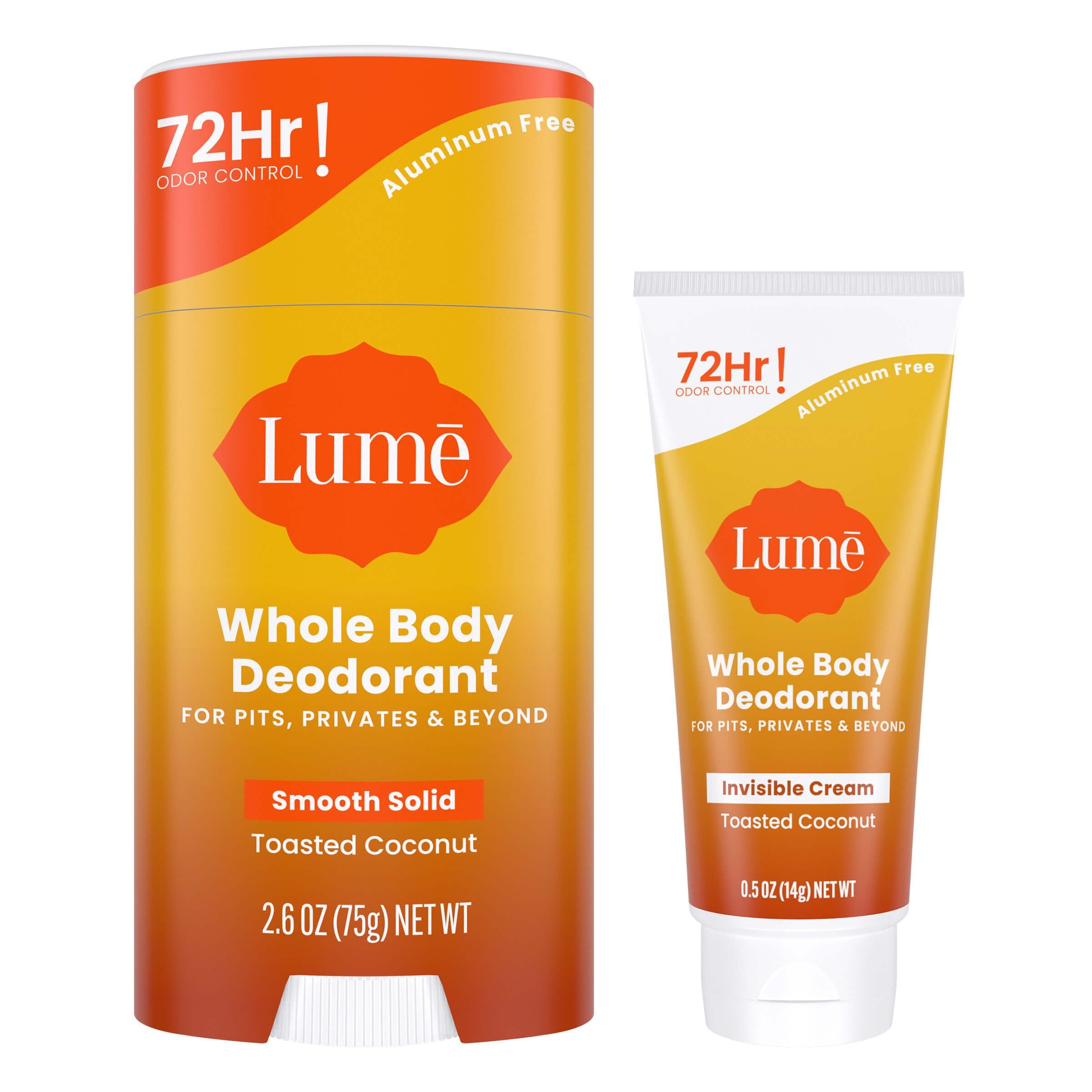 Lume solid-stick bundle ready for all-over odor control on the go.