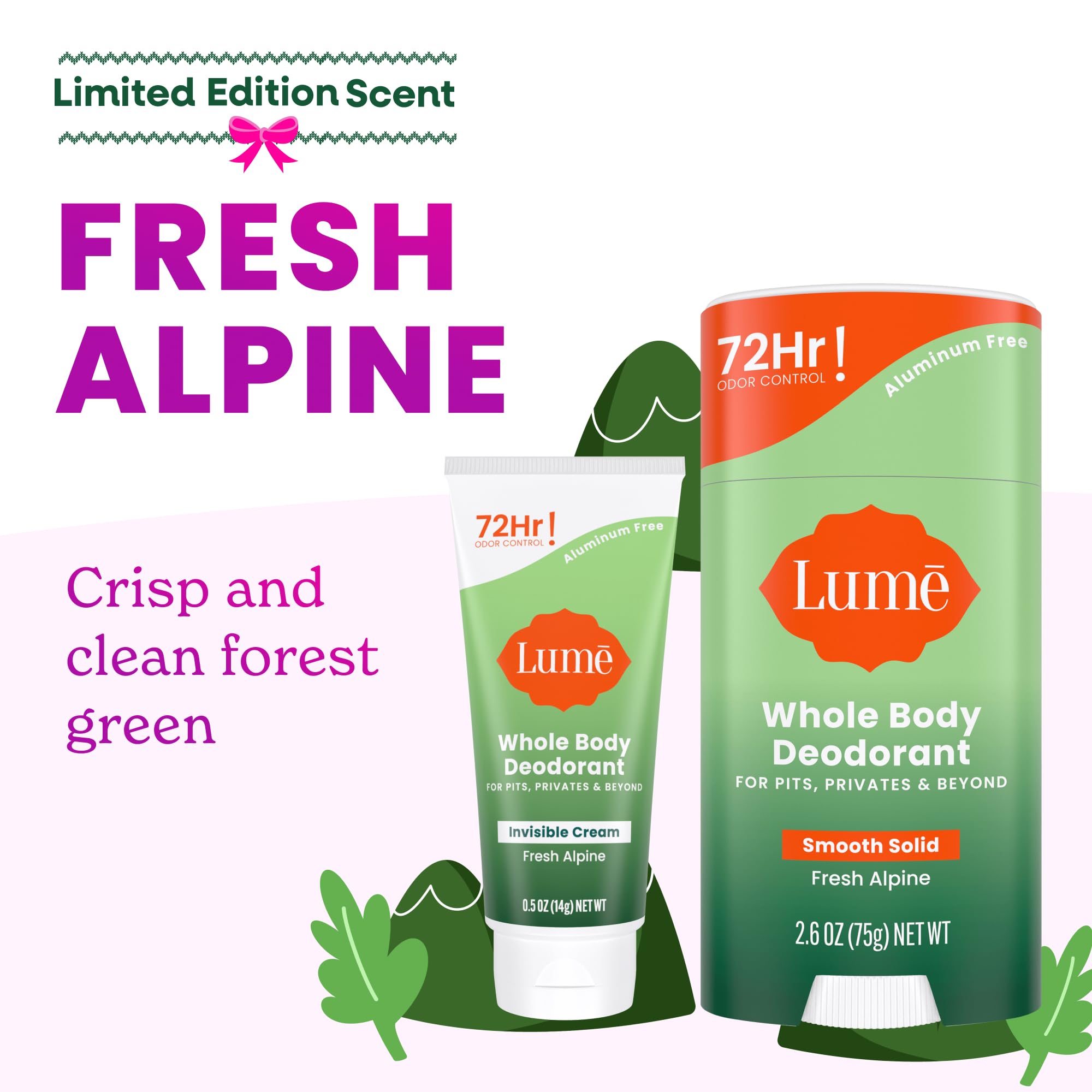 Lume solid-stick Fresh Alpine ready for all-over odor control