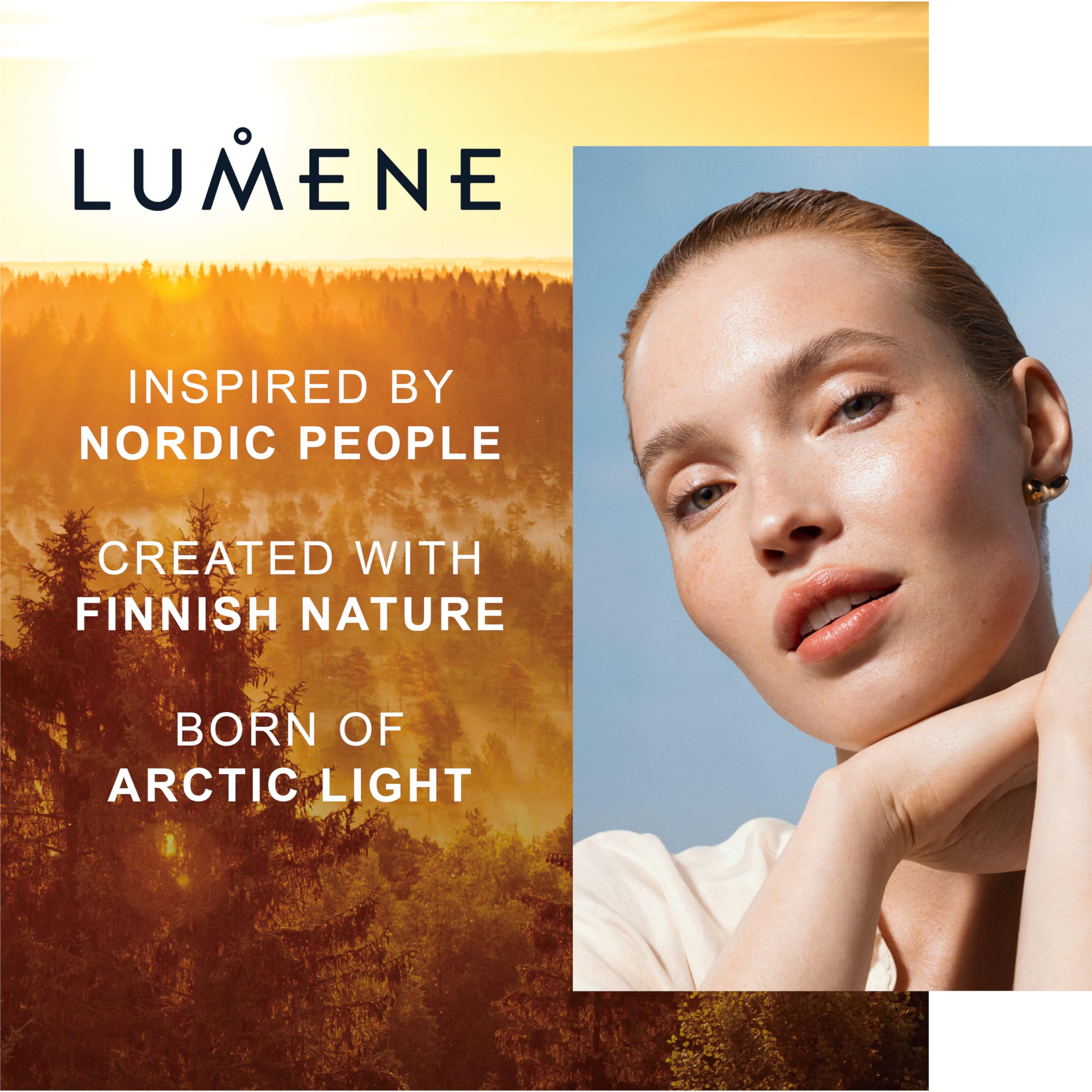 Lumene CC Cream vegan formula bottle-label communicates clean, cruelty-free makeup for all skin types.