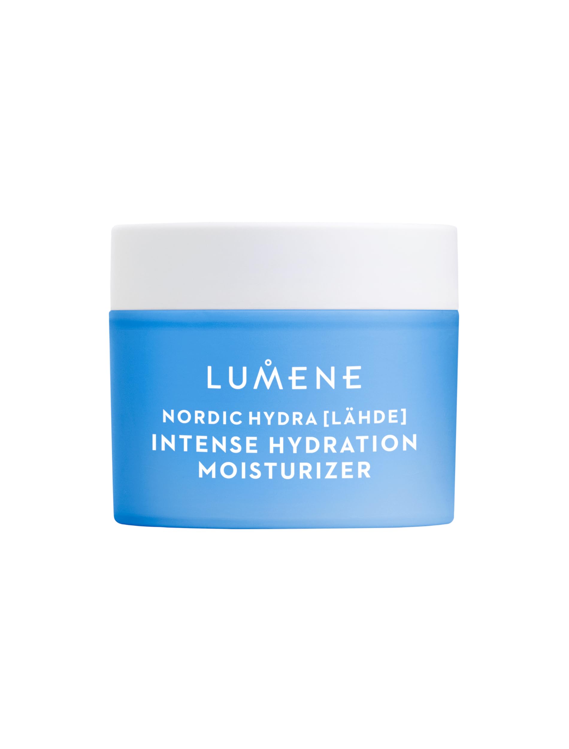 Lumene LÄHDE Intense Hydration Moisturizer bottle providing long-lasting hydration for all skin types