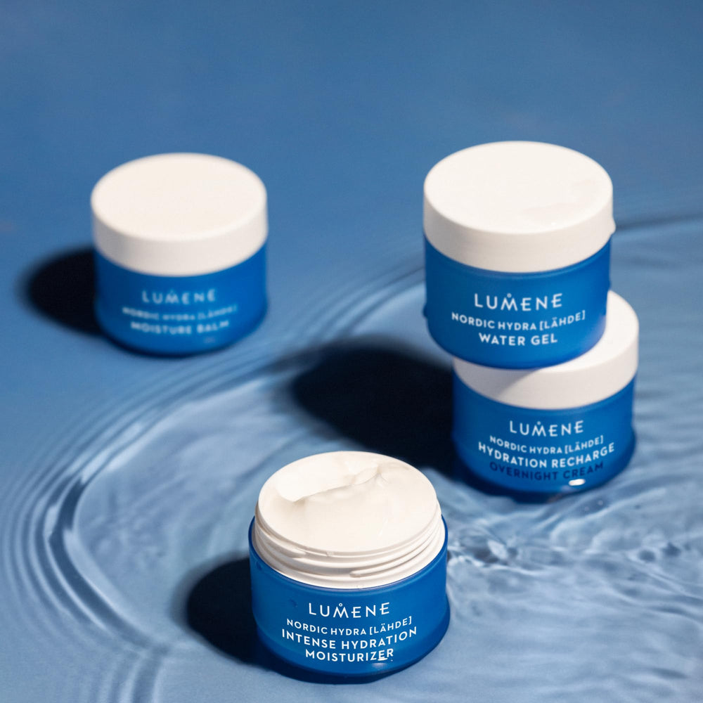 Lumene Nordic Hydra Lahde hydration duration graphic references up to 100 hours