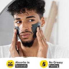 Lumin Charcoal Face Wash foamy lather demonstrates gentle cleansing for sensitive skin.