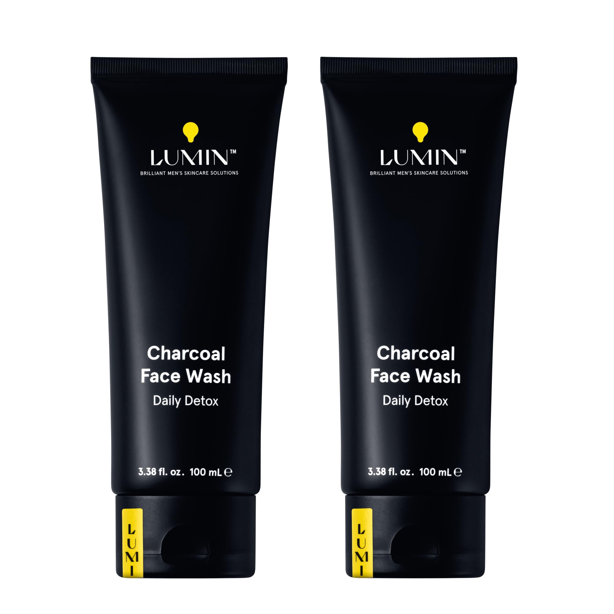 Lumin Charcoal Face Wash gym-bag ready for travel and on-the-go cleansing.