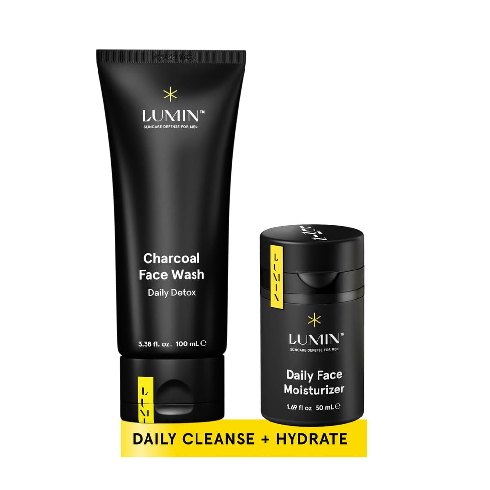 Lumin Dynamic Duo Charcoal Face Wash Daily Detox foam cleanses pores for a refreshed look