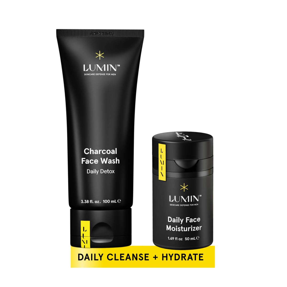Lumin Dynamic Duo Charcoal Face Wash Daily Detox foam cleanses pores for a refreshed look