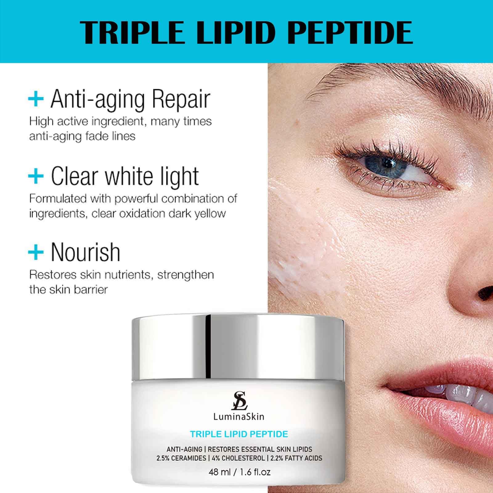 LuminaSkin cream swirl highlights rich hydration for mature skin comfort