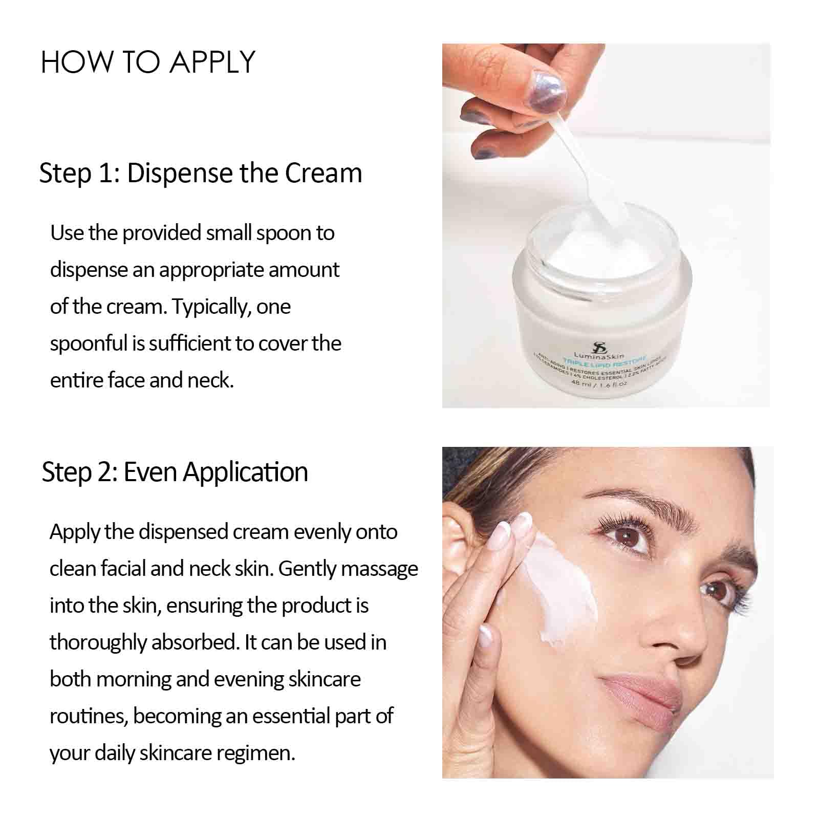 LuminaSkin Triple Lipid Peptide application scene for daily routine
