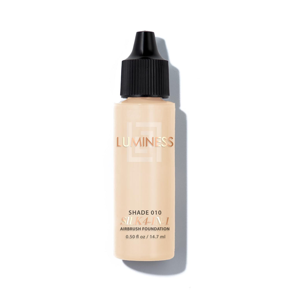 Luminess Air Silk bottle-010 showcases sheer-to-medium coverage for a natural satin finish