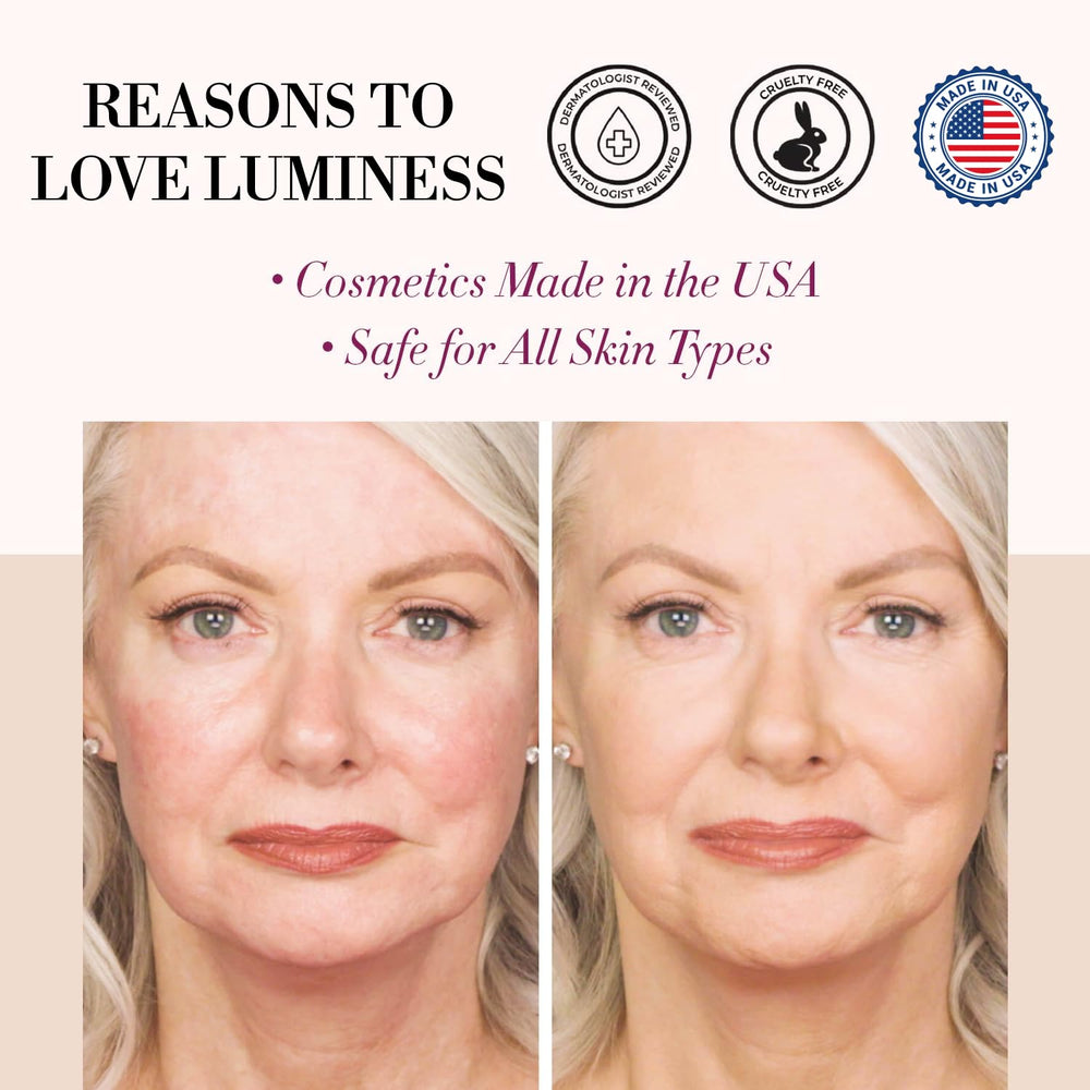 Luminess Air Silk finish-satin provides a natural glow that adapts to skin texture