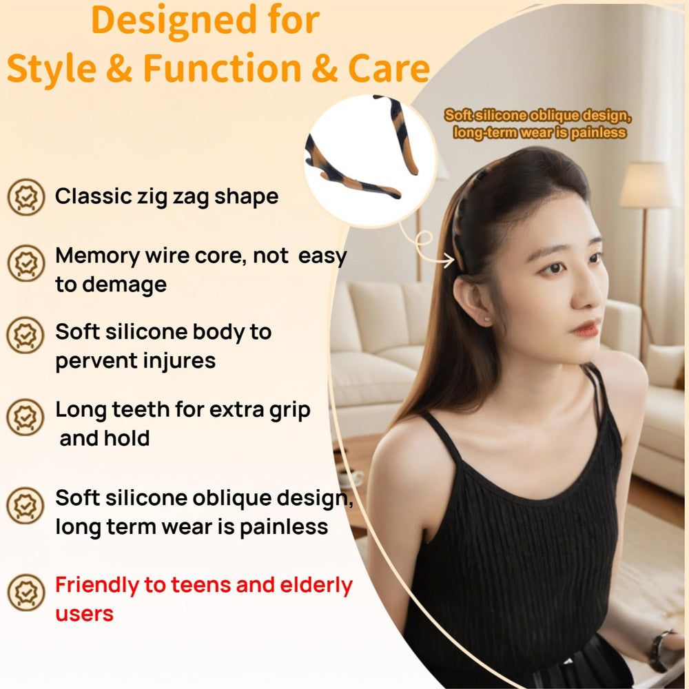 Lumitrail headband designed for active use to keep hair in place
