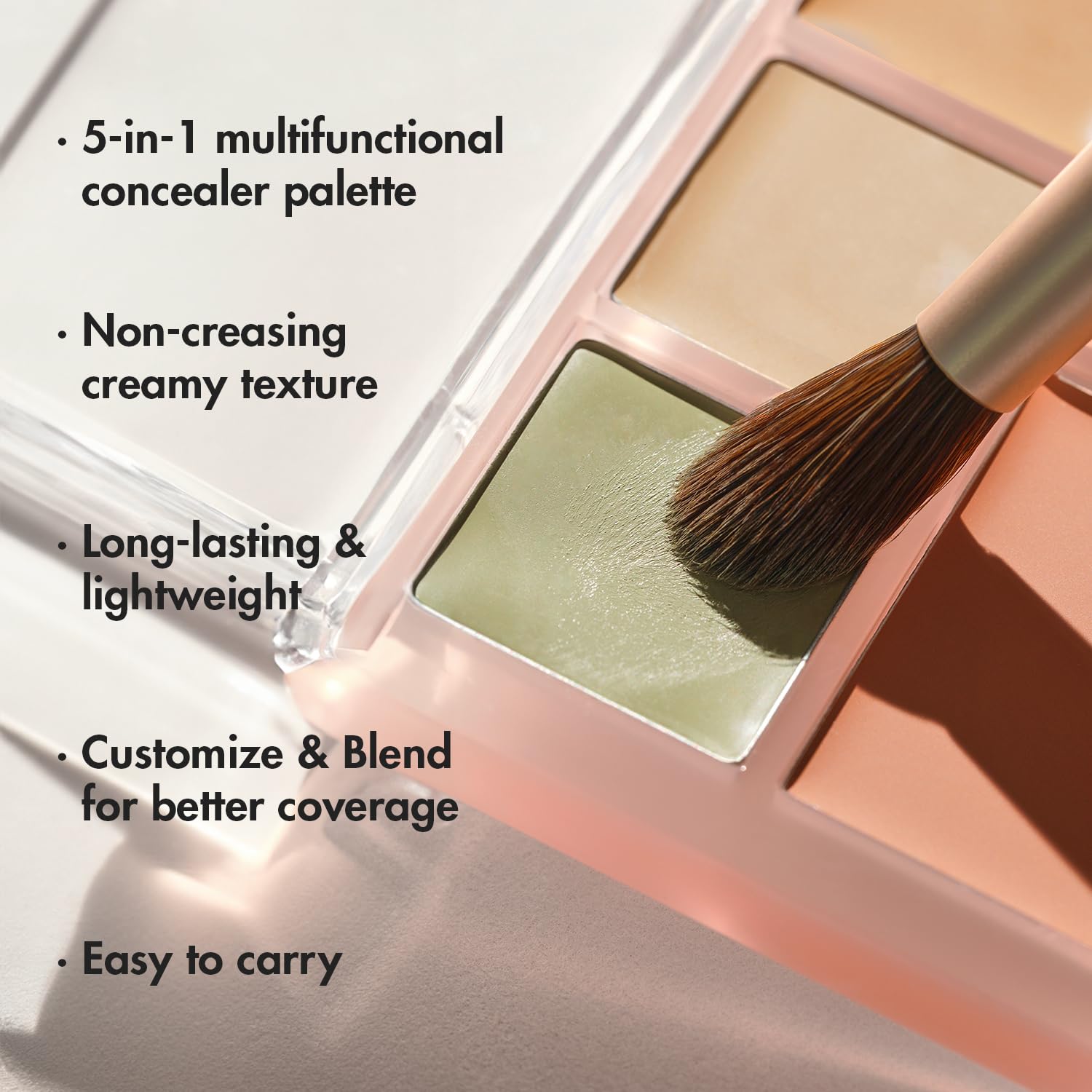 LUNA Conceal Blender Palette beige shade for natural skin-matching coverage.