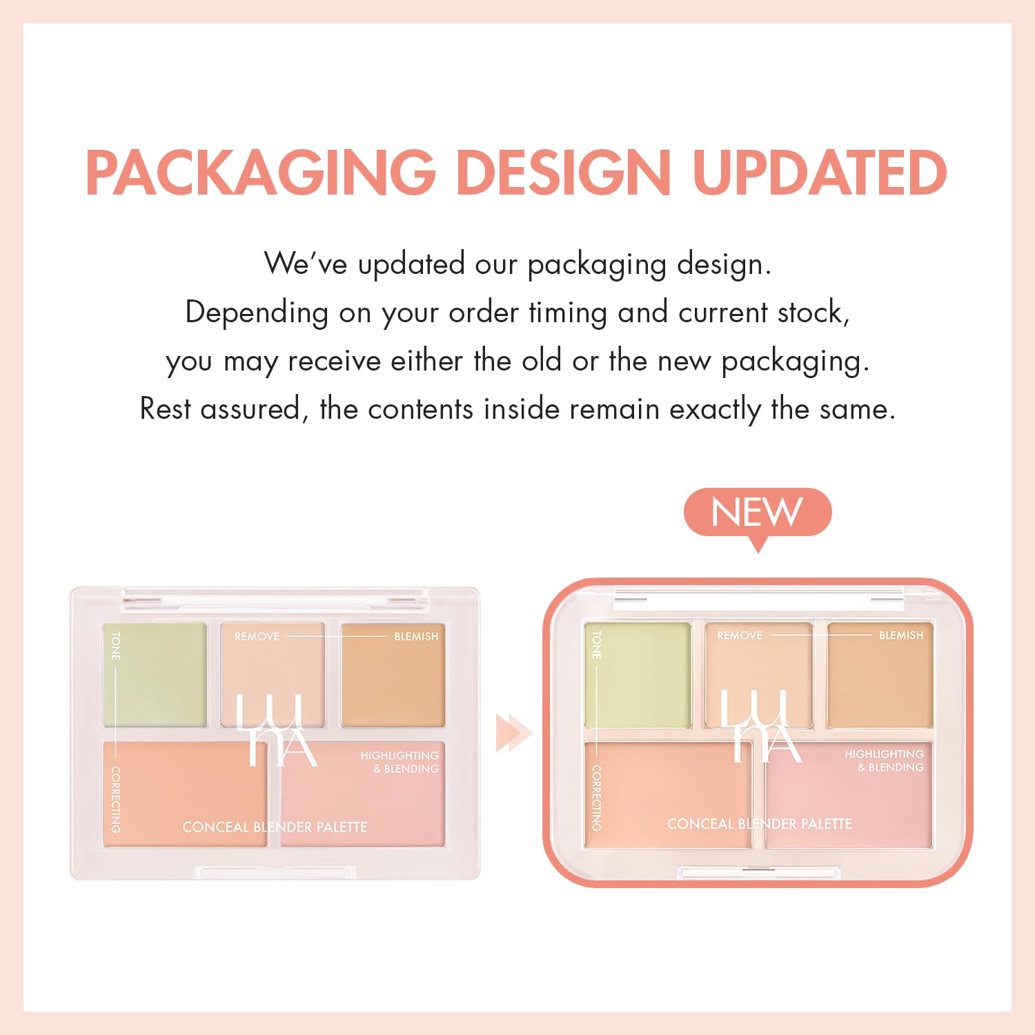 LUNA Conceal Blender Palette pure bright shade for highlighting and radiance.