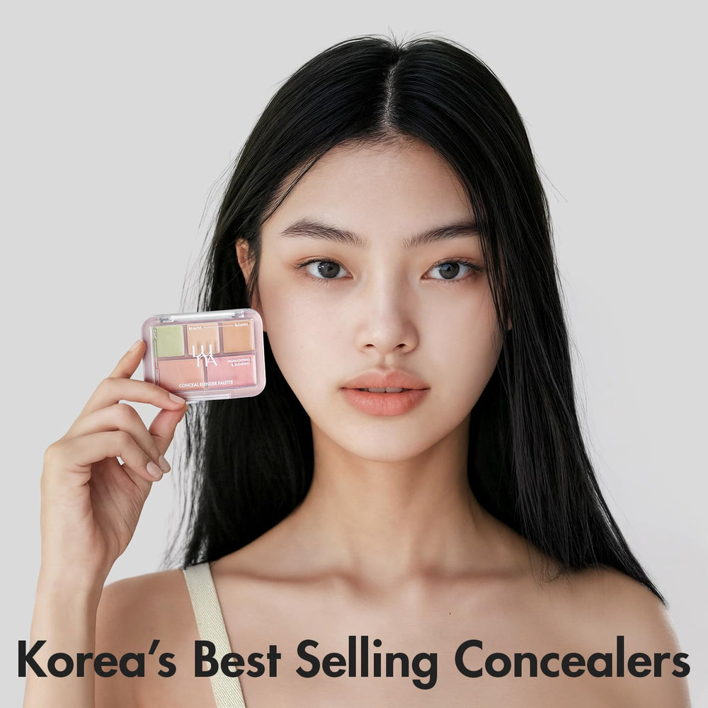 LUNA Conceal Blender Palette open set shows five shades for customizable color correction.