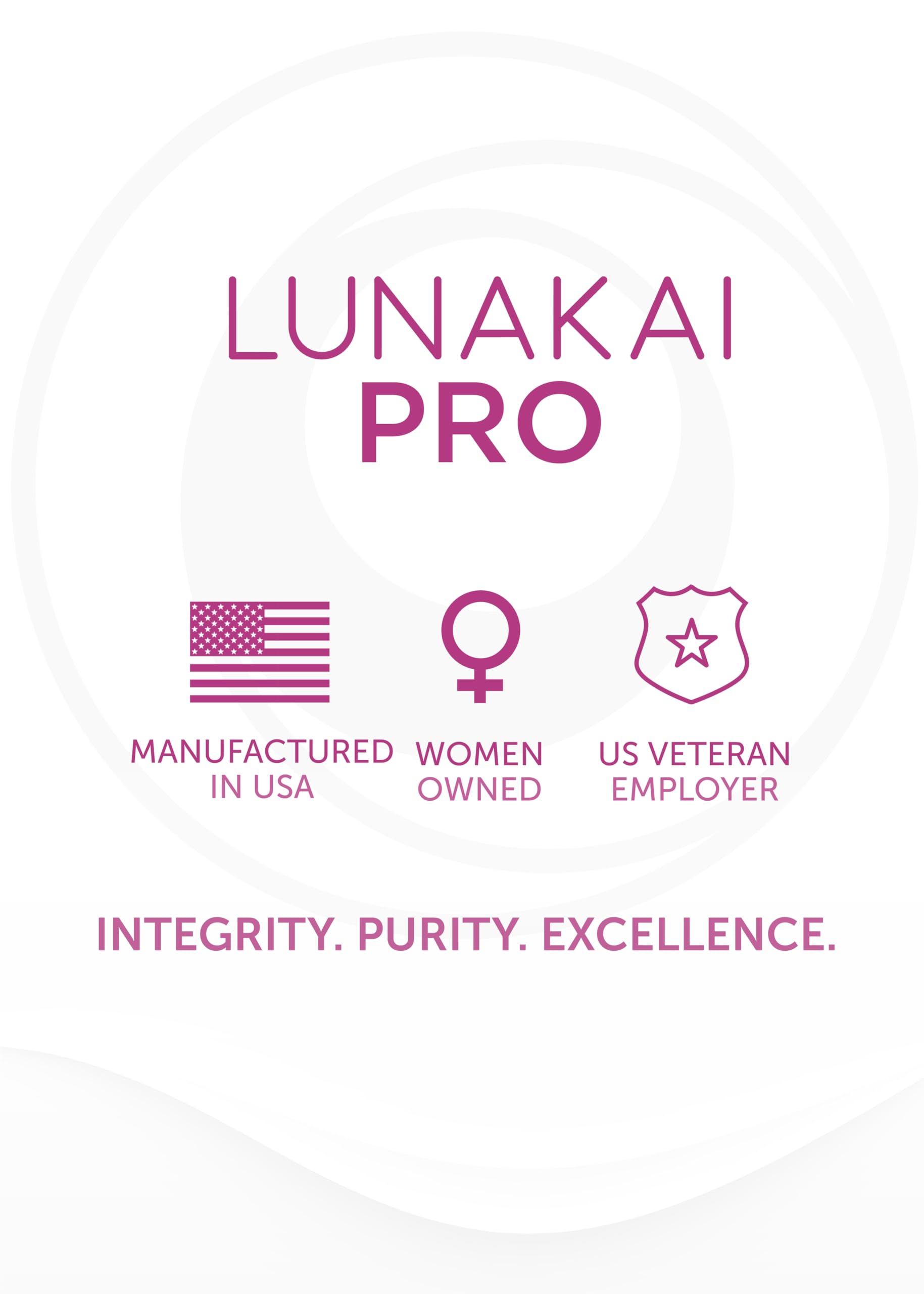 Lunakai PRO glossy hair close-up suggests shine from within.