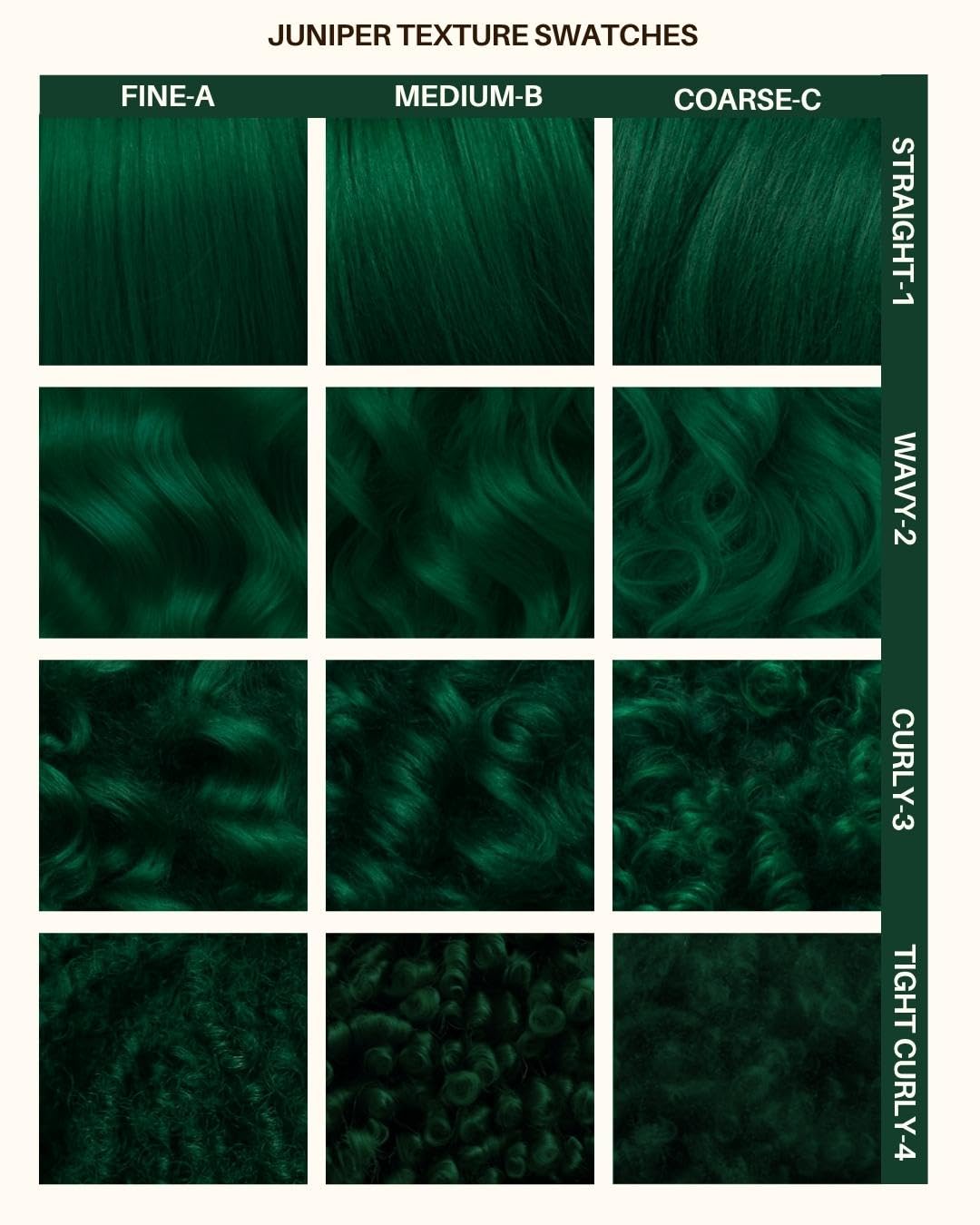 Lunar Tides Juniper on hair strands shows bold, cool-toned tint.