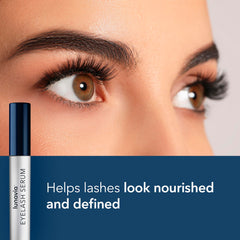 Lunavia Eyelash Serum closeup on soft brush tip for gentle nightly care