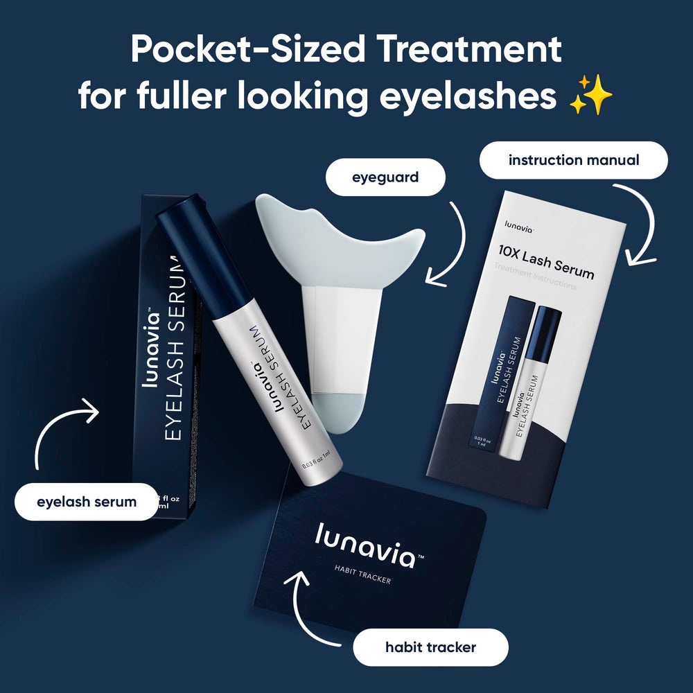Lunavia Eyelash Serum precision applicator lines the upper lash for targeted care