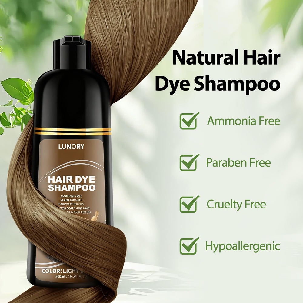 Lunory ammonia-free-paraben-free label signals a gentle, safer formula.