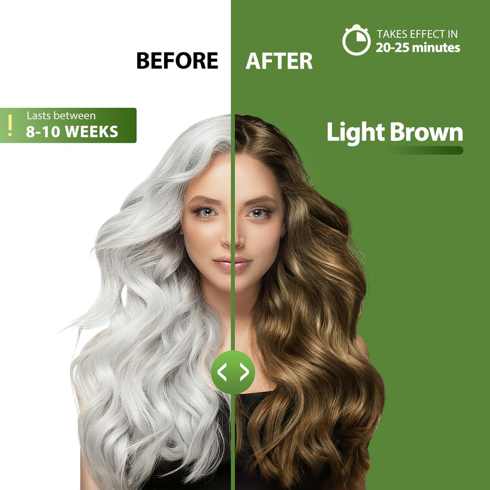Lunory gray-coverage-application demonstrates quick salon-grade results at home.