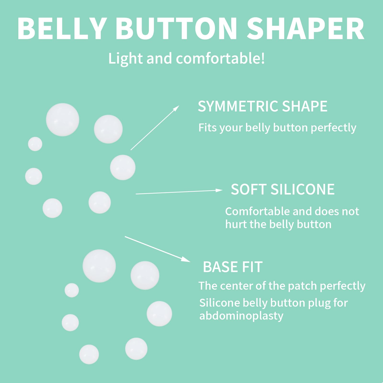 LUODAKA sizes range for versatile navel fit after surgery.