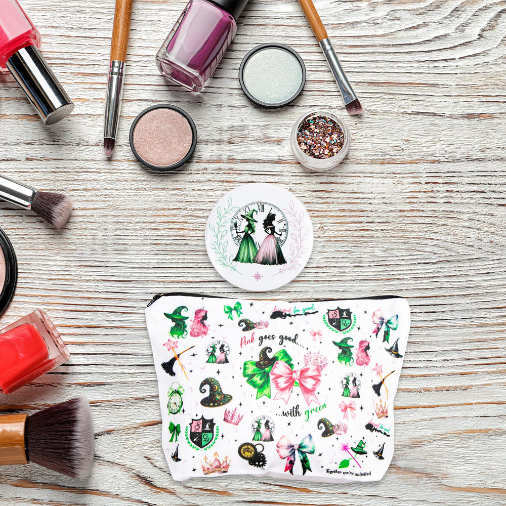 LUOHECAM witch makeup bag interior keeps 20+ cosmetics organized.