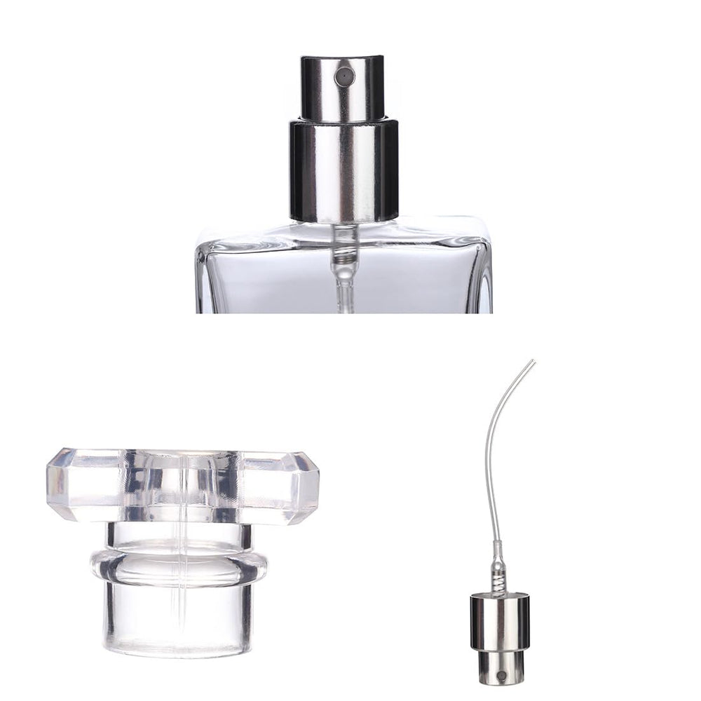 Luojery 3-pack transparent and 3-pack black bottles set, versatile color options for mixing scents