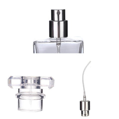 Luojery 3-pack transparent and 3-pack black bottles set, versatile color options for mixing scents