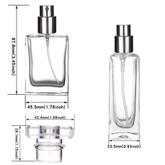 Luojery 6-pack black assorted bottles top view, stylish refillable spray for on-the-go fragrance