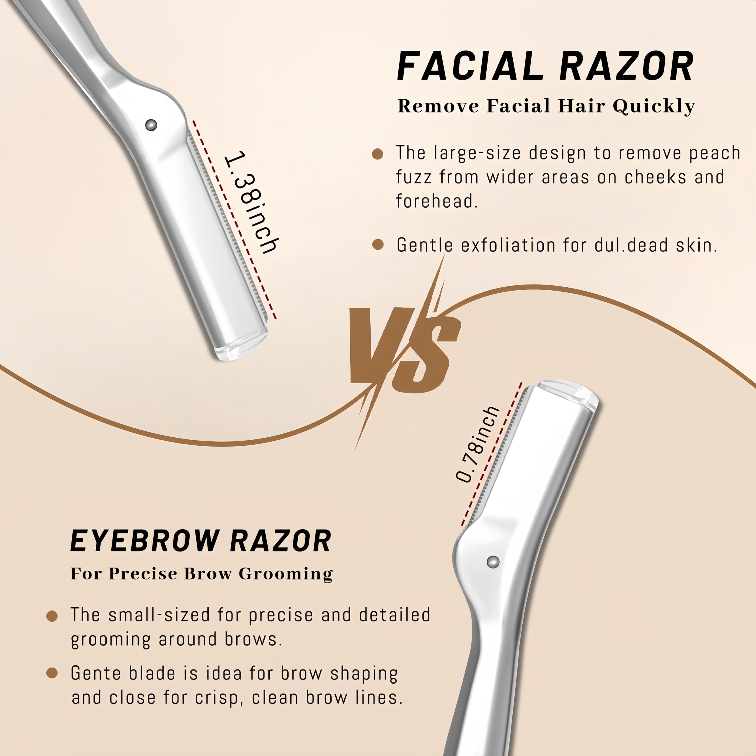 LuottsCare eyebrow razor results show smoother brows and skin.