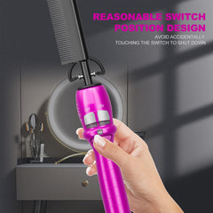 LURA pink hot comb top-switch design view emphasizing safer, precise control