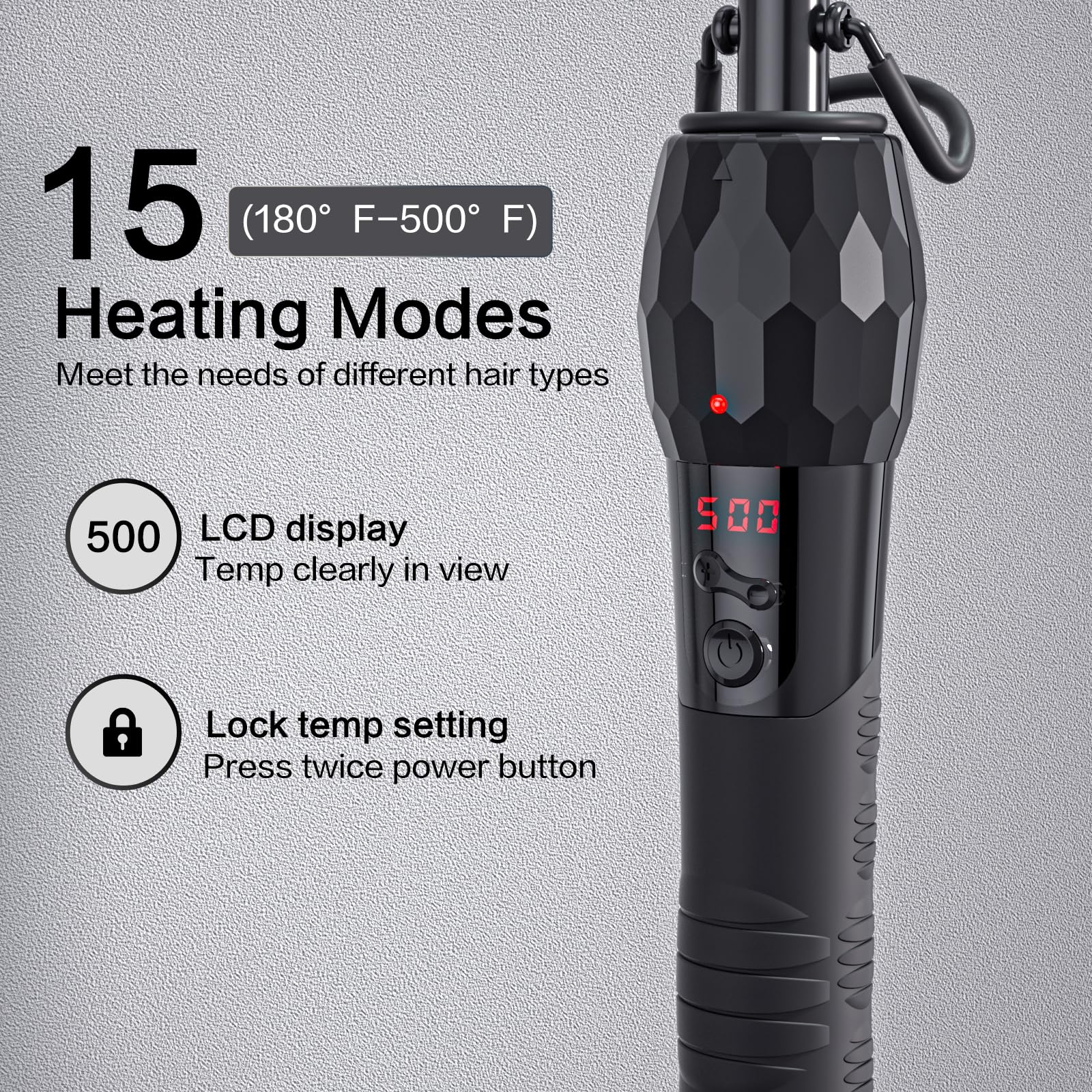 LURA ceramic-coated hot comb releasing negative ions for frizz control