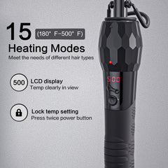 LURA ceramic-coated hot comb releasing negative ions for frizz control