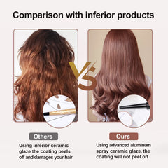 LURA curling wand with temperature settings for versatile styling options