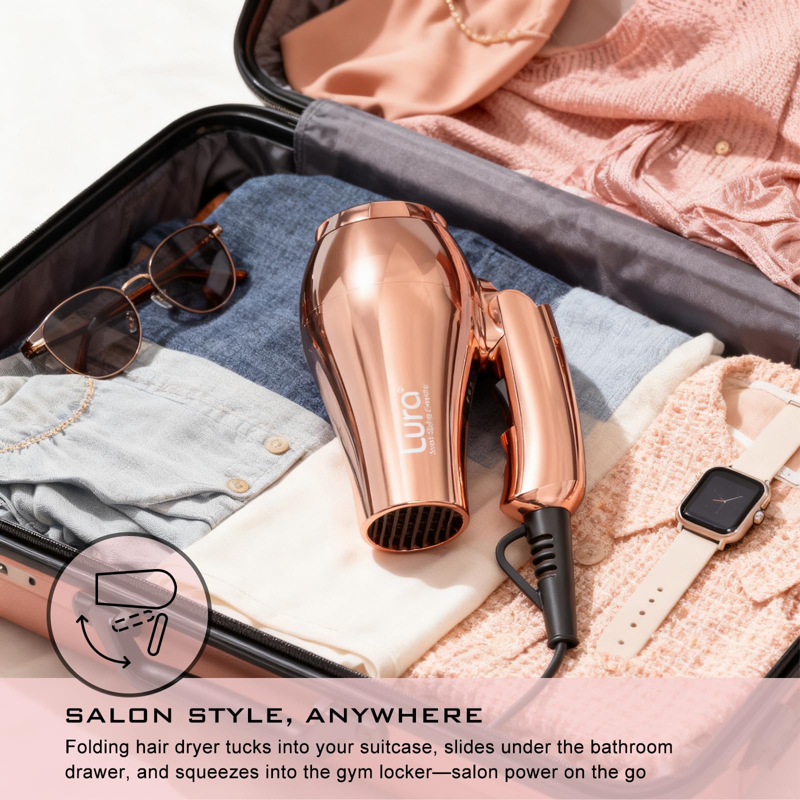 LURA concentrator nozzle attachment enables precise styling on straight hair