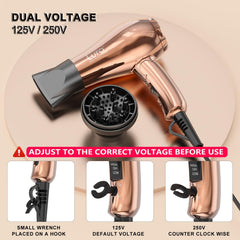 LURA travel dryer 1200W motor powers quick drying with DC turbofan