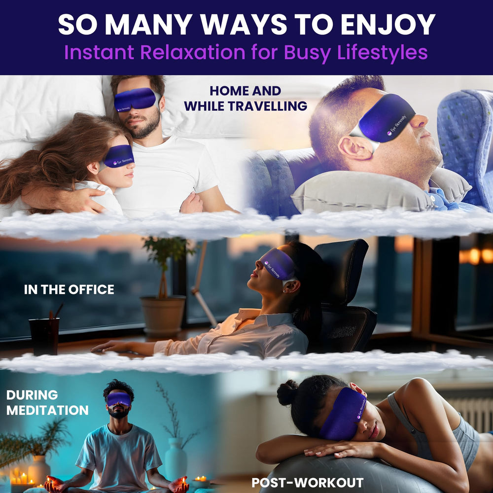 Lure Essentials eye mask steam-release closeup highlights gentle heat without fragrance.