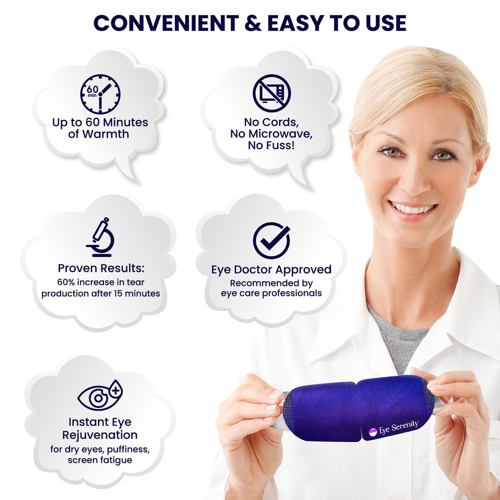 Lure Essentials eye mask use bedtime shot suggests calming warmth before sleep.