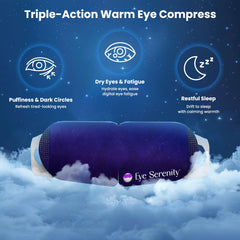 Lure Essentials steam eye mask closeup shows fragrance-free design for sensitive eyes.