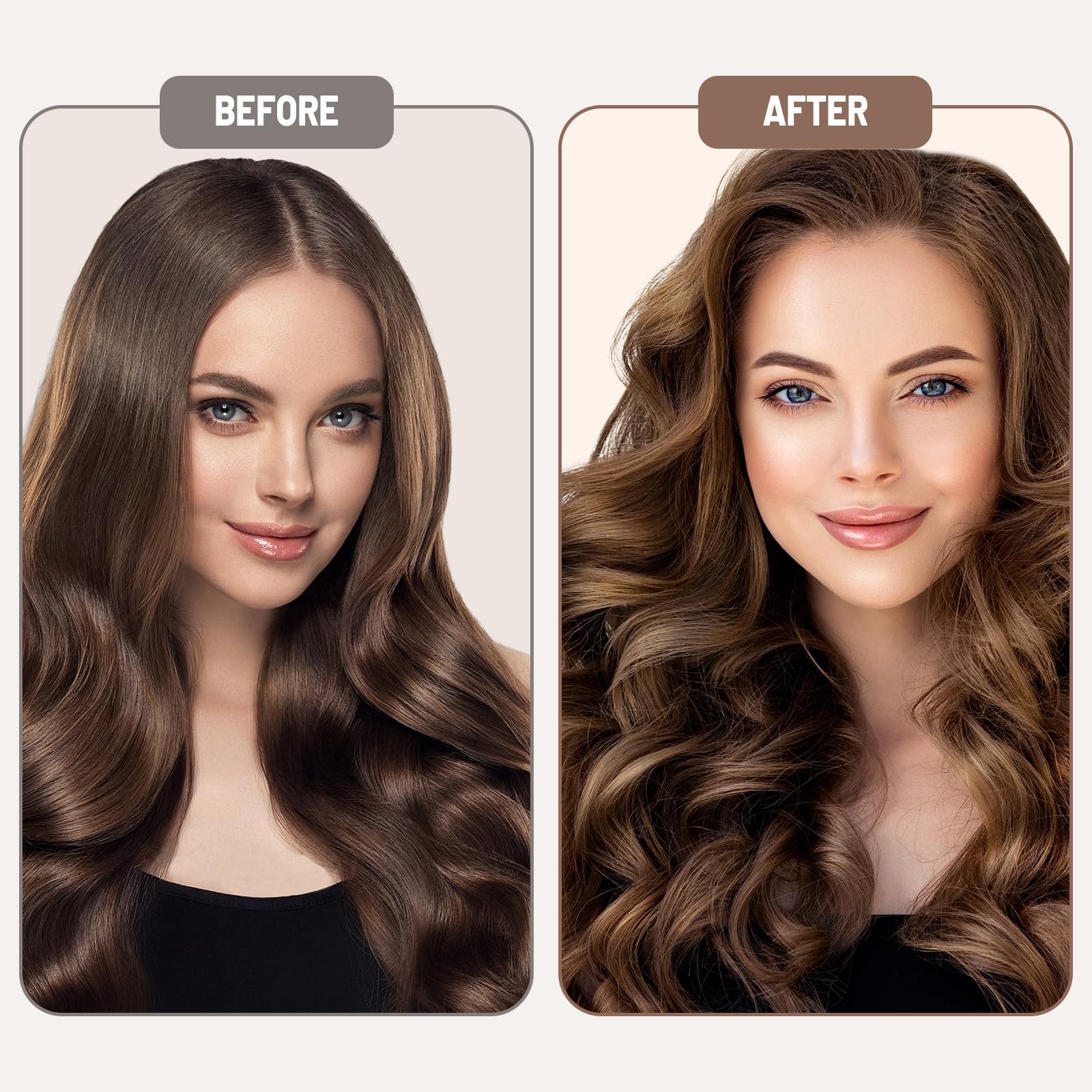 Luresta airflow styling image emphasizes gentle heat and smoother hair.