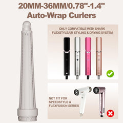 Luresta Shark FlexStyle compatibility graphic highlights quick attachment for faster styling.