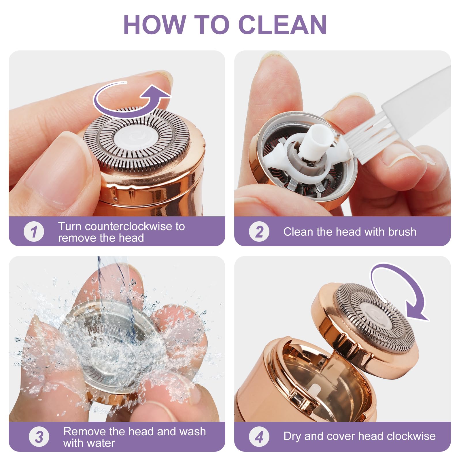 Lurini facial hair remover compact portable design fits in bag for travel