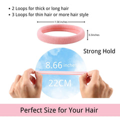 LuSeren nylon cloth hair ties show soft, snag-free texture.