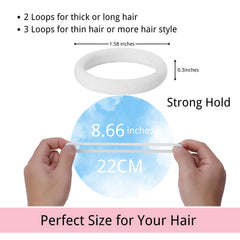 LuSeren large soft seamless hair ties for secure ponytails without snagging